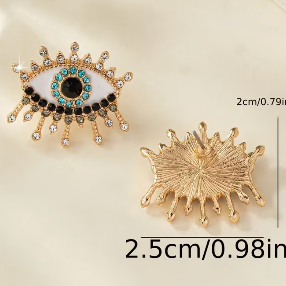 Trendy Evil Eye Stud Earrings – Modern, Versatile & Protective Style Jewelry